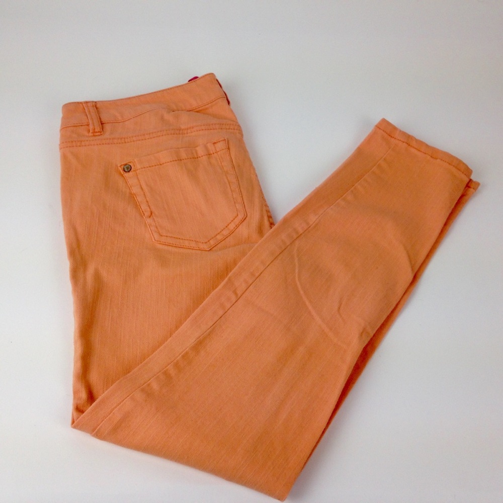 Tinseltown denim couture orange skinny jeans 7
